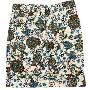 Jones New York Floral Print  Pencil Skirt - Multicolor EC   Size 8